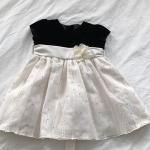Black and ivory dress
